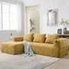 3-Sitzer Wohnlandschaft B 250 x T 158 x H 60 cm aus Chenille, kombinierbar mit Chaiselongue Bild 2