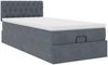vidaXL Ottoman-Bett mit Matratze & LEDs Dunkelgrau 100x200 cm Samt 3312675 Bild 5