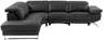 Vente-unique - PUNO Sofa Leder Schwarz - B 239 cm x H 76 cm x L 299 cm Bild 3