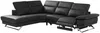 Vente-unique - PUNO Sofa Leder Schwarz - B 239 cm x H 76 cm x L 299 cm Bild 5