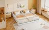 Paneelbett 90x200 cm mit Geländer – Kinderbett aus Kiefernholz mit Lattenrost, ohne Matratze Bild 4