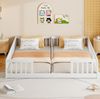 Paneelbett 90x200 cm mit Geländer – Kinderbett aus Kiefernholz mit Lattenrost, ohne Matratze Bild 3