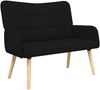 vidaXL 2-Sitzer Sofa Schwarz 115 x 61 x 87 cm Stoff 42028893 Bild 2