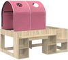 vidaXL Bett mit Tunnel 3 Stk. Sonoma Eiche und Pink Holzwerkstoff 3423506 Bild 3