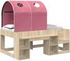 vidaXL Bett mit Tunnel 3 Stk. Sonoma Eiche und Pink Holzwerkstoff 3423506 Bild 2