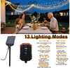 FIVMEN LED Solarleuchte Solar Lichterkette Außen, LED Solarlichterkette Warmweiß, 13 Modi Lichter mit Fernbedienung für Garten Party Balkon Terrasse Bild 3