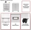 Rollcontainer HWC-L49, Schubladenschrank Stahlschrank Aktenschrank, Metall 55x40x41cm 4 Schubladen ~ dunkelgrau Bild 2