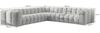 Ecksofa Designersofa SOLVIE XL in Stoff Moly Creme Seite Universal Bild 3