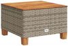 vidaXL Gartentisch Grau 55x55x36 cm Poly Rattan Akazienholz 365909 Bild 2