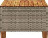 vidaXL Gartentisch Grau 55x55x36 cm Poly Rattan Akazienholz 365909 Bild 5