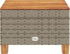 vidaXL Gartentisch Grau 55x55x36 cm Poly Rattan Akazienholz 365909 Bild 4