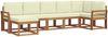 vidaXL Outdoor-Sofagarnitur mit Kissen 7 pcs Natur und Creme 3366708 Bild 2