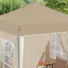 vidaXL Pop-up Partyzelt 195 x 195 x 245 cm Creme Oxford-Stoff 42019735 Bild 4