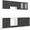 vidaXL 8-tlg. Küchenschrank-Set Kalmar Schwarz Holzwerkstoff 3314832 Bild 2