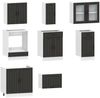 vidaXL 8-tlg. Küchenschrank-Set Kalmar Schwarz Holzwerkstoff 3314832 Bild 4