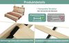 Bett Polsterbett 140x200 cm mit Cord-Kopfteil, LED-Nische und Stauraum, helles Eichen-Dekor,Beige und Eichefarben Bild 5