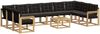 vidaXL Outdoor-Sofagarnitur mit Kissen 11 pcs Weiß und Schwarz 3389926 Bild 2