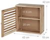 Relaxdays Schmaler Wandschrank aus Walnussholz Bild 5