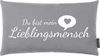 Kissen Lieblingsmensch grau 25x45 cm Made in Germany/Ökotex 100 Bild 2