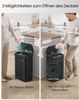 SONGMICS Mülleimer mit Sensor, automatischer Abfalleimer 50 L, Öffnen per Handbewegung oder Berühren, Softclose-Deckel, Stahl, inkl. 15 Müllbeutel, tintenschwarz Bild 3