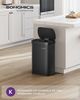 SONGMICS Mülleimer mit Sensor, automatischer Abfalleimer 50 L, Öffnen per Handbewegung oder Berühren, Softclose-Deckel, Stahl, inkl. 15 Müllbeutel, tintenschwarz Bild 2