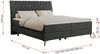 Boxspringbett mit 2 Bettkästen Matratze und Topper - MILEN - 180x200cm - Dunkelgrau Stoff - H3 Bild 5
