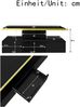 Couchtisch mit Schublade & 2 Ablagen, Hochglanz, 100x50x39 cm, Schwarz Bild 3