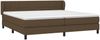 vidaXL Boxspringbett mit Matratze Dunkelbraun 200x200 cm Stoff, Härtegrad: H2 [3126272] Bild 3