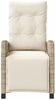 vidaXL Gartensessel mit Fußteil Verstellbar Beige Poly Rattan 365236 Bild 4