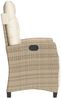 vidaXL Gartensessel mit Fußteil Verstellbar Beige Poly Rattan 365236 Bild 5