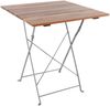 Biergarten Set Klapptisch + 2 Klappstühle mit Armlehnen Akazie 70x70cm Bild 2