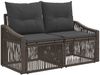 vidaXL Gartensofa-set 9 pcs Grau Poly-Rattan 3436193 Bild 3