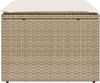 vidaXL Gartenhocker mit Kissen Beige 55x55x37 cm Poly Rattan 366055 Bild 4