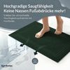 Komfortec Badvorleger Set 2 Teilig, Frottee Duschvorleger, Waschbar Duschmatte & Badteppich, 600 g/m² &100% Baumwolle, Saugfähig & Schnelltrocknend, 50x70 cm, Dungelgrün Bild 2