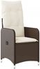 vidaXL 5-tlg. Garten-Bistro-Set mit Kissen Braun Poly Rattan 3277066 Bild 3