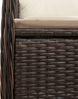 vidaXL 5-tlg. Garten-Bistro-Set mit Kissen Braun Poly Rattan 3277066 Bild 5