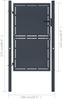 vidaXL Gartentor aus Stahl 100 x 125 cm Anthrazit 144519 Bild 4