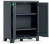 Dmora Gartenschrank Markham, Gartenmöbel, Mehrzweck-Gartenschrank, Container für Balkon oder Garage, Made in Italy, 80x44 h100 cm, Grau Bild 4