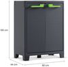Dmora Gartenschrank Markham, Gartenmöbel, Mehrzweck-Gartenschrank, Container für Balkon oder Garage, Made in Italy, 80x44 h100 cm, Grau Bild 3