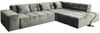 KAWOLA Sofa NEVADA Ecksofa Velvet silber Recamiere rechts mit motorischem Sitzvorzug 82 x 215 x 319 cm Bild 3