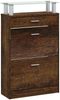 vidaXL Schuhschrank Räuchereiche 63x24x104 cm Holzwerkstoff 342567 Bild 5