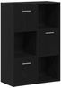 vidaXL Bücherregal/Raumteiler Schwarze Eiche 60,5x30x90cm Holzwerkstoff 862473 Bild 2