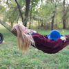 Relaxdays Netzhängematte für 1 Person, Polyester grün, 140 x 436 x 1,5 cm Bild 2