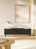 Selsey 'Veldio New' TV-Lowboard mit Rillenfront, Schwarz, 140 cm Bild 2