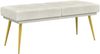 vidaXL Doppellagige Bank Creme 120 x 45 x 46 cm Samt 42038593 Bild 2