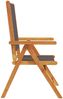 vidaXL Gartenstuhl Verstellbar 4 Stk. Anthrazit Stoff und Massivholz 3214541 Bild 5
