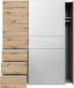 Forte WINN 2 Kleiderschrank 170, moderner Kleiderschrank mit 2 Schwebetüren, 3 Schubladen, Spiegel, Holzwerkstoff, Artisan Eiche Holzdekor, 170,3 cm breit x 200,5 cm hoch x 61,2 cm tief Bild 4