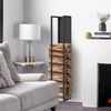 DanDiBo Kaminholzregal Innen Metall Schwarz Kaminholzständer 140 cm mit Rückwand an der Wand Hängend 96539 Holzkorb Kaminholzhalter Holzregal Bild 5