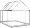 vidaXL Gewächshaus mit Fundamentrahmen Silber 224x169x202cm Aluminimum 3266323 Bild 5