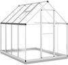 vidaXL Gewächshaus mit Fundamentrahmen Silber 224x169x202cm Aluminimum 3266323 Bild 2